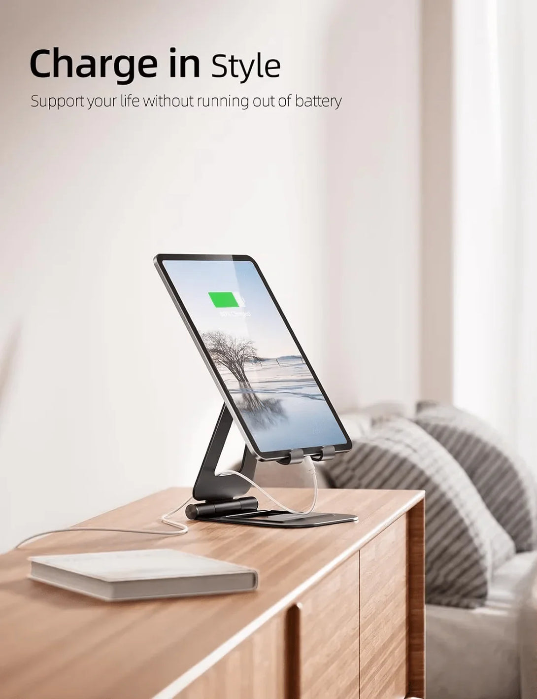 iDock Ergonomic Portable Folding Aluminum Alloy Angle Adjustable Stable Tablet Holder iPad Stand - iDock Laptopstand