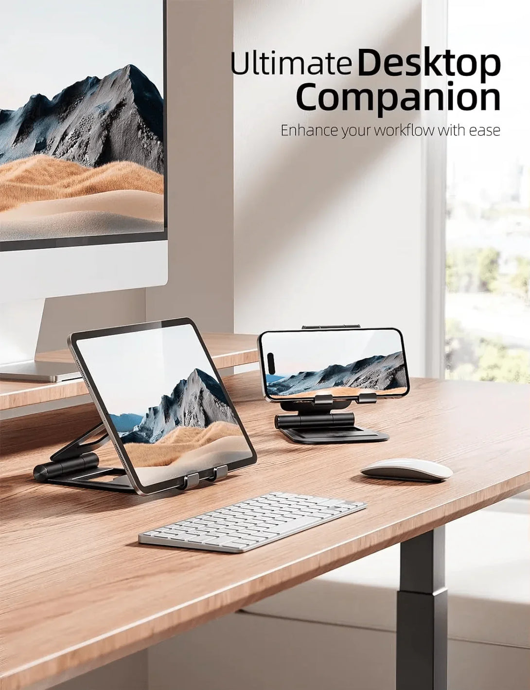 iDock Ergonomic Portable Folding Aluminum Alloy Angle Adjustable Stable Tablet Holder iPad Stand - iDock Laptopstand