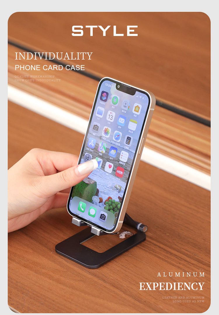 iDock Ergonomic Portable Folding Aluminum Alloy Phone Stand Adjustable Desktop Phone Holder - iDock Laptopstand