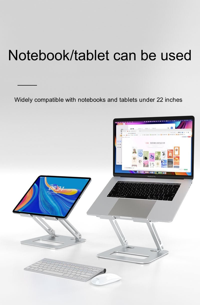 iDock Ergonomic Portable Folding Height Adjustable Aluminium Alloy Laptop Stand with fan - iDock Laptopstand