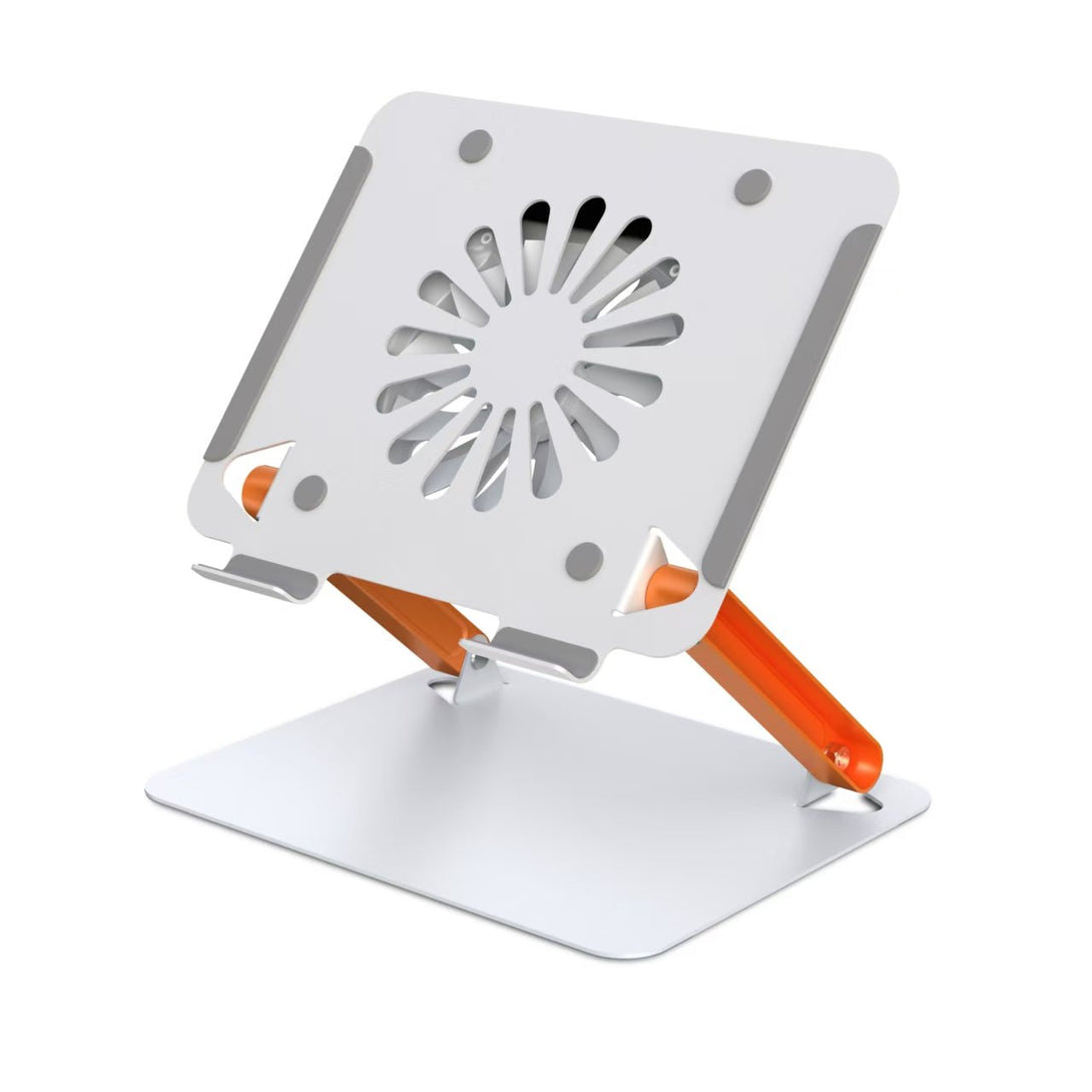 iDock Ergonomic Portable Folding Height Angle Adjustable Notebook Holder Metal Laptop Stand With Fan and USB HUB Optional - iDock Laptopstand