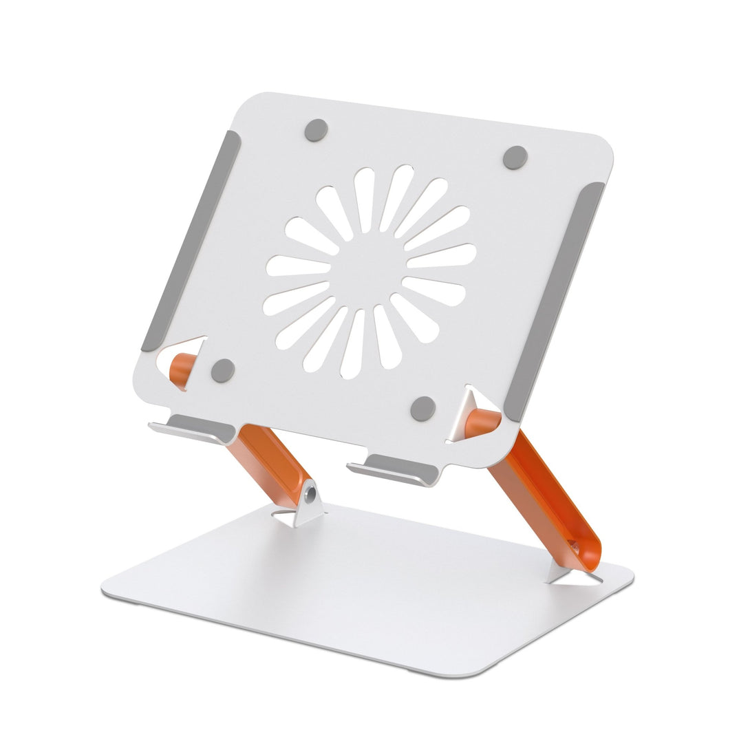 iDock Ergonomic Portable Folding Height Angle Adjustable Notebook Holder Metal Laptop Stand With Fan and USB HUB Optional - iDock Laptopstand