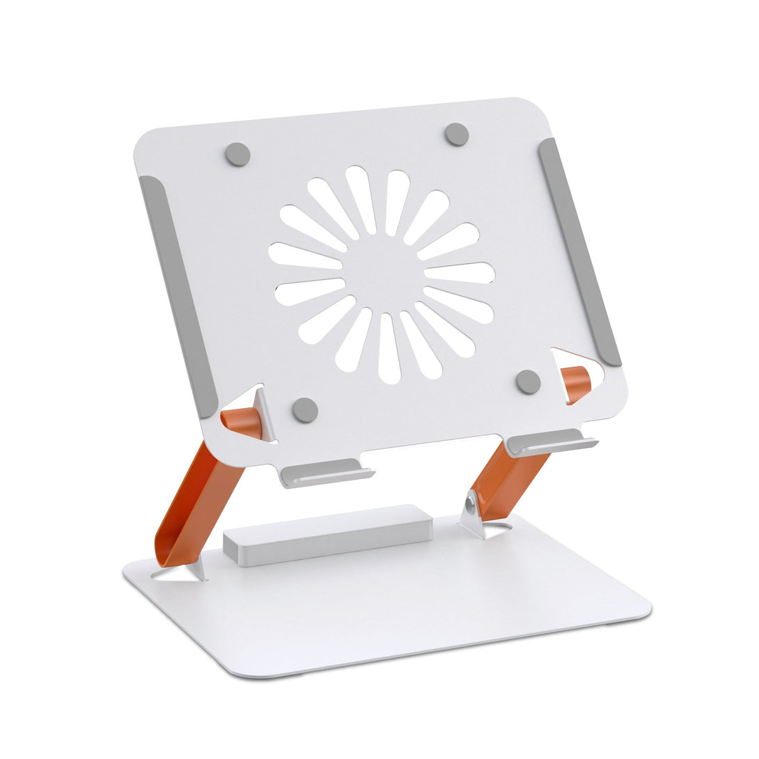 iDock Ergonomic Portable Folding Height Angle Adjustable Notebook Holder Metal Laptop Stand With Fan and USB HUB Optional - iDock Laptopstand