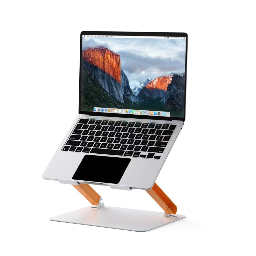 iDock Ergonomic Portable Folding Height Angle Adjustable Notebook Holder Metal Laptop Stand With Fan and USB HUB Optional - iDock Laptopstand