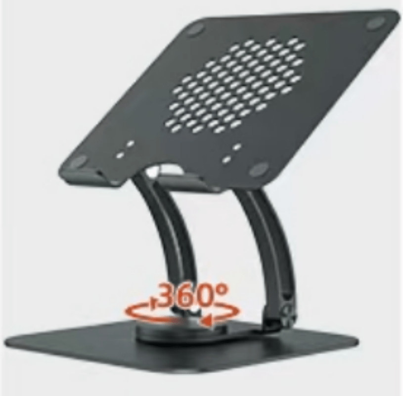iDock Ergonomic Portable Folding Laptop Stand Height Angle Adjustable Aluminum Alloy 360 Degree Swivel Notebook Holder - iDock Laptopstand