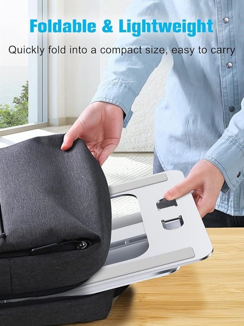 iDock Ergonomic Portable Folding Multi Angle Height Adjustable Laptop Stand Holder - iDock Laptopstand