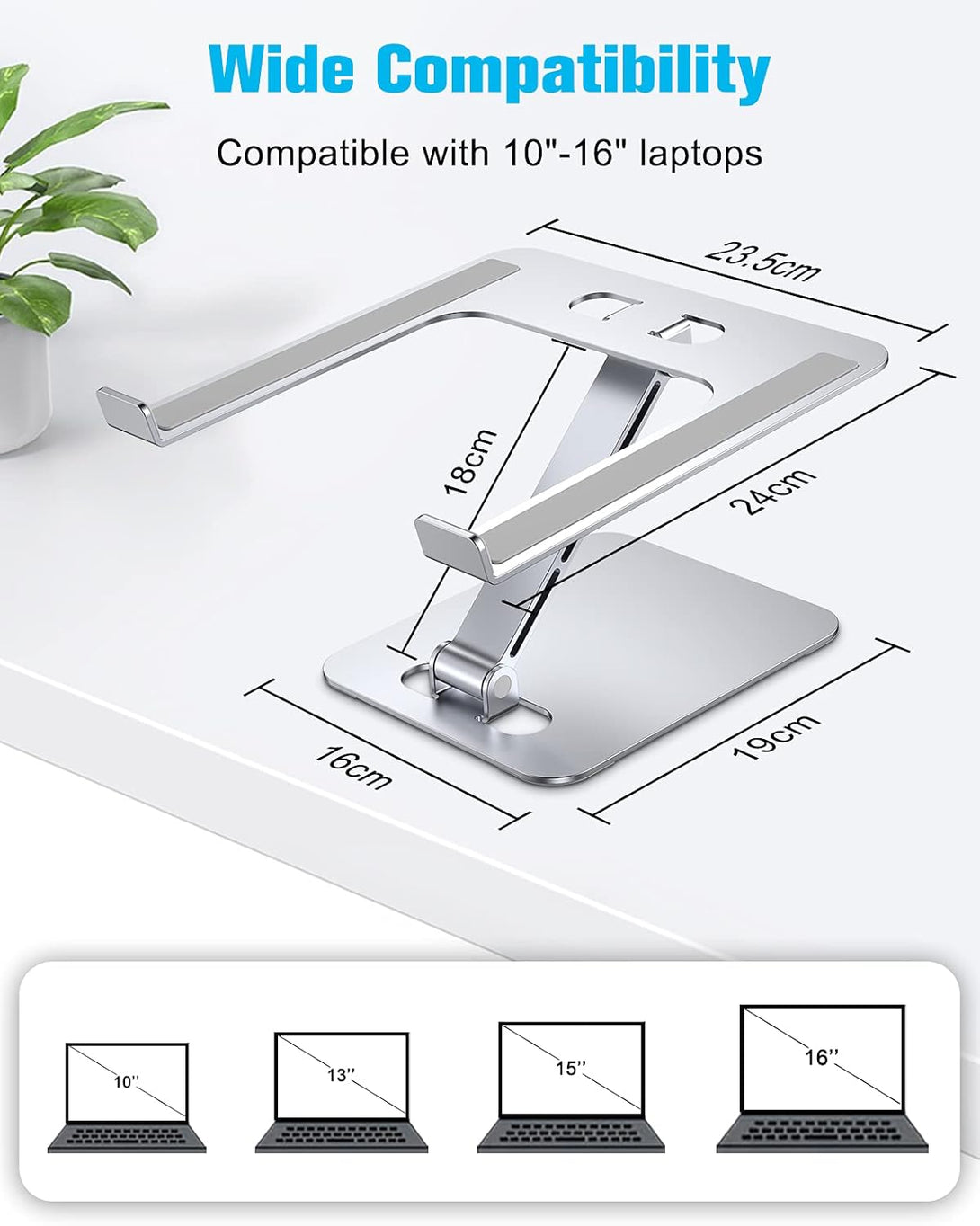 iDock Ergonomic Portable Folding Multi Angle Height Adjustable Laptop Stand Holder - iDock Laptopstand