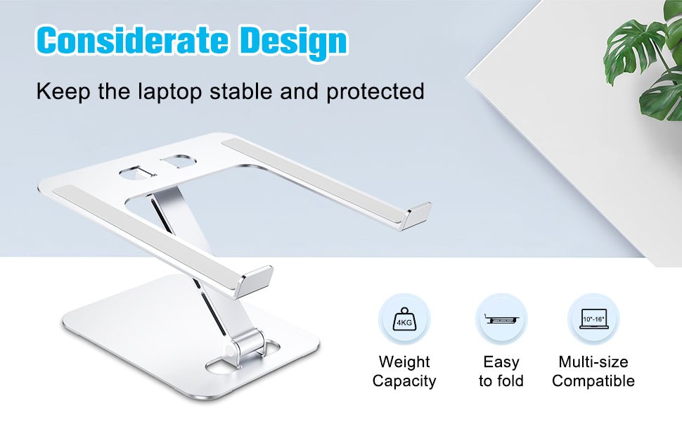 iDock Ergonomic Portable Folding Multi Angle Height Adjustable Laptop Stand Holder - iDock Laptopstand
