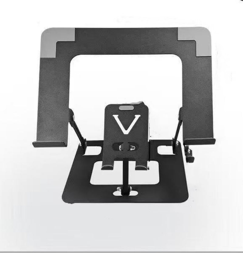 iDock Ergonomic Portable Folding Notebook Holder Adjustable Height Metal Laptop Stand with Phone Stand - iDock Laptopstand