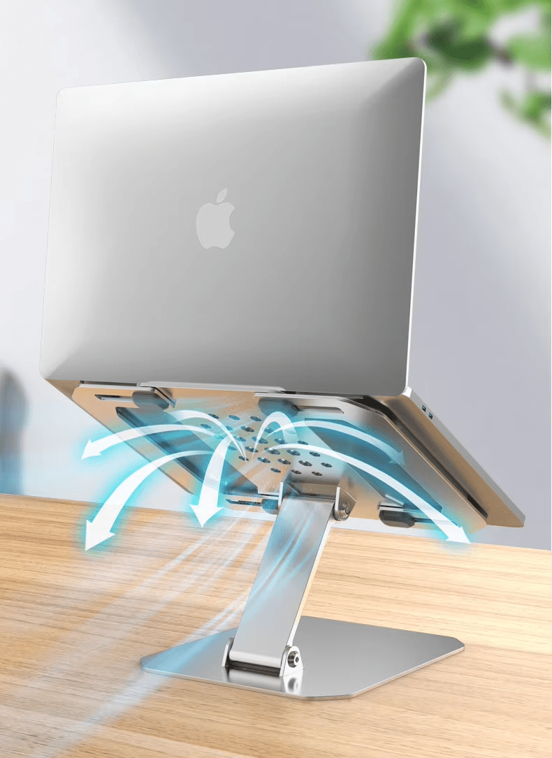 iDock Ergonomic Portable Height Angle Adjustable Notebook Stand Laptop Riser Holder - iDock Laptopstand