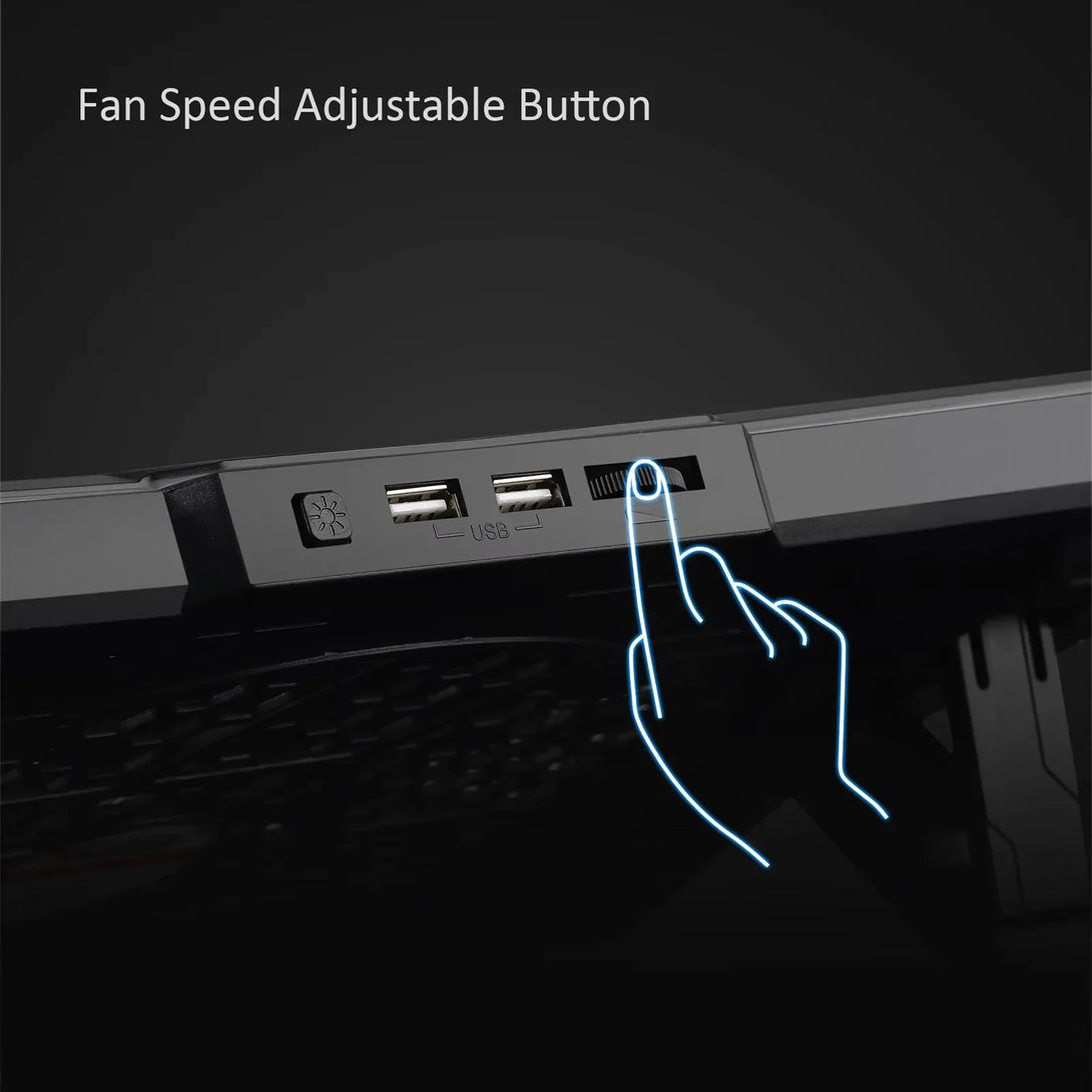 iDock Ergonomic Stable Gaming Laptop Cooler with RGB Height Adjustable with 2 USB HUB and Fan Laptop Cooling Pad - iDock Laptopstand