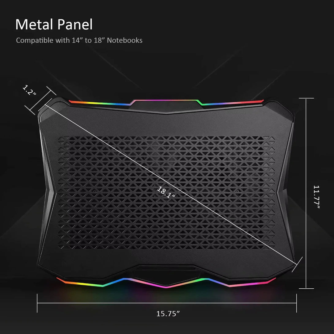 iDock Ergonomic Stable Gaming Laptop Cooler with RGB Height Adjustable with 2 USB HUB and Fan Laptop Cooling Pad - iDock Laptopstand