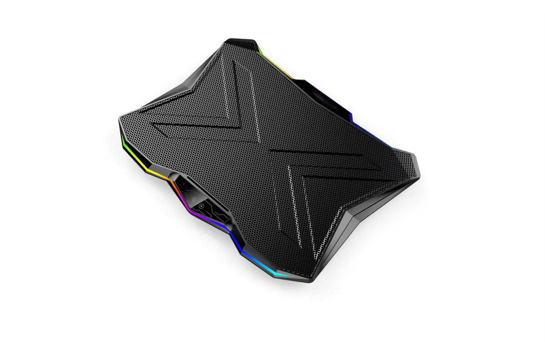 iDock Ergonomic Stable Gaming Laptop Cooler with RGB Height Adjustable with 2 USB HUB and Fan Laptop Cooling Pad - iDock Laptopstand