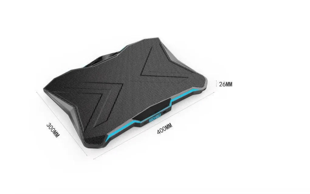 iDock Ergonomic Stable Gaming Laptop Cooler with RGB Height Adjustable with 2 USB HUB and Fan Laptop Cooling Pad - iDock Laptopstand
