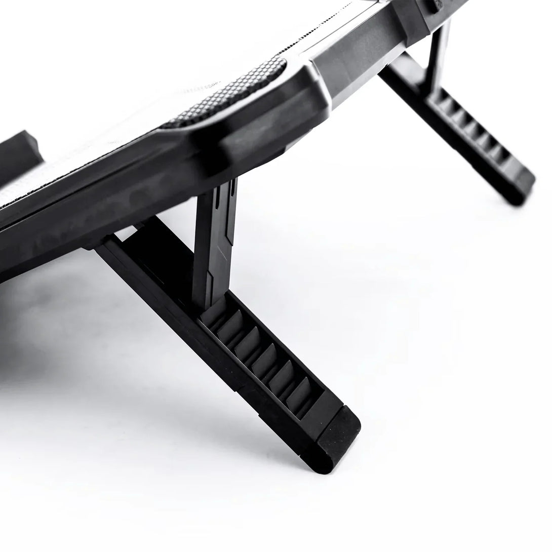 iDock Ergonomic Stable Gaming Laptop Cooler with RGB Height Adjustable with 2 USB HUB and Fan Laptop Cooling Pad - iDock Laptopstand