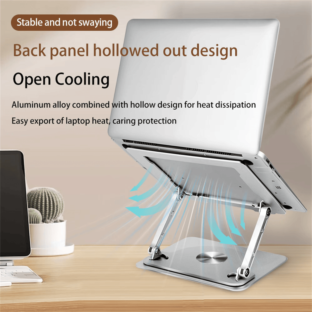 iDock Ergonomic Universal Aluminium 360 Rotation Multi Angle Adjustable Foldable Laptop Holder Stand - iDock Laptopstand