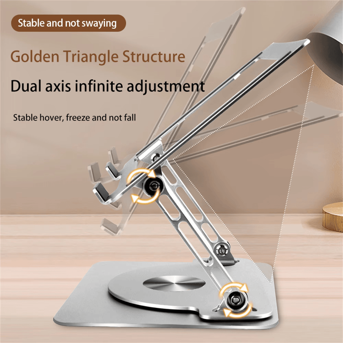 iDock Ergonomic Universal Aluminium 360 Rotation Multi Angle Adjustable Foldable Laptop Holder Stand - iDock Laptopstand