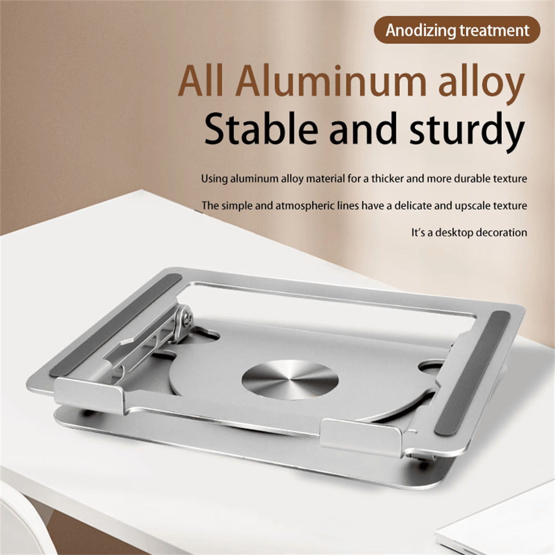 iDock Ergonomic Universal Aluminium 360 Rotation Multi Angle Adjustable Foldable Laptop Holder Stand - iDock Laptopstand