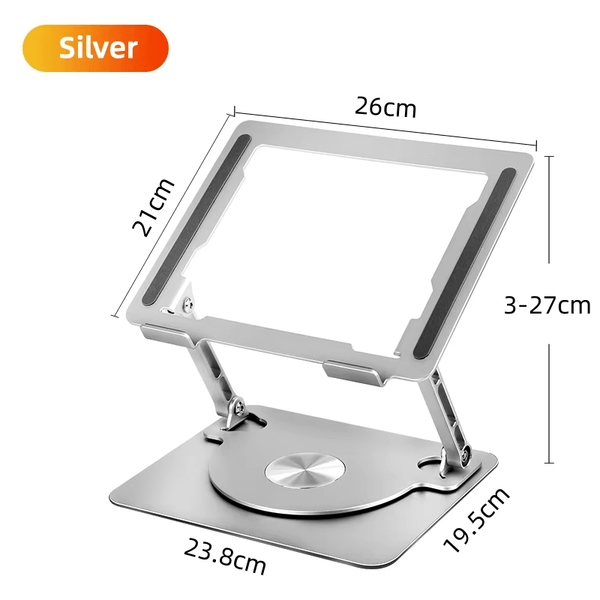 iDock Ergonomic Universal Aluminium 360 Rotation Multi Angle Adjustable Foldable Laptop Holder Stand - iDock Laptopstand