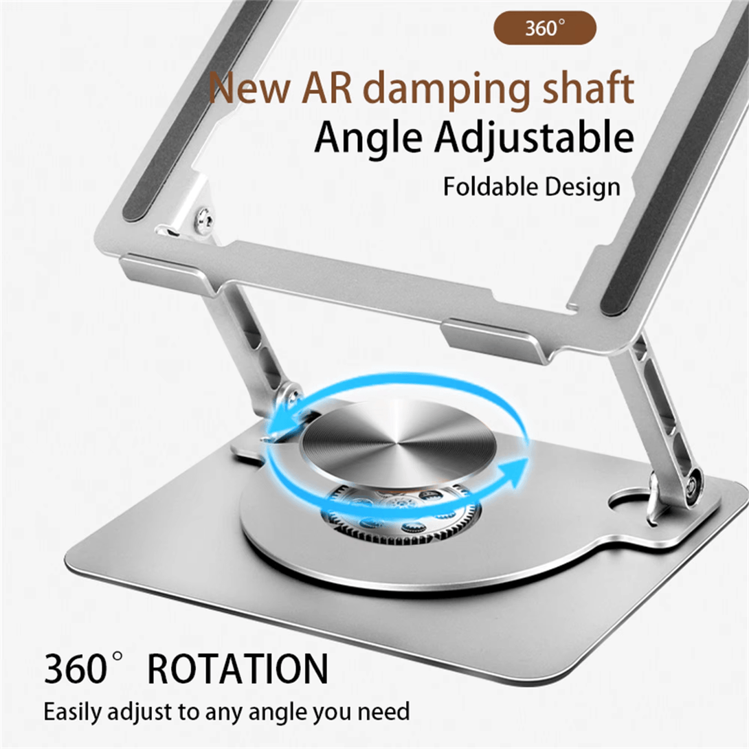 iDock Ergonomic Universal Aluminium 360 Rotation Multi Angle Adjustable Foldable Laptop Holder Stand - iDock Laptopstand