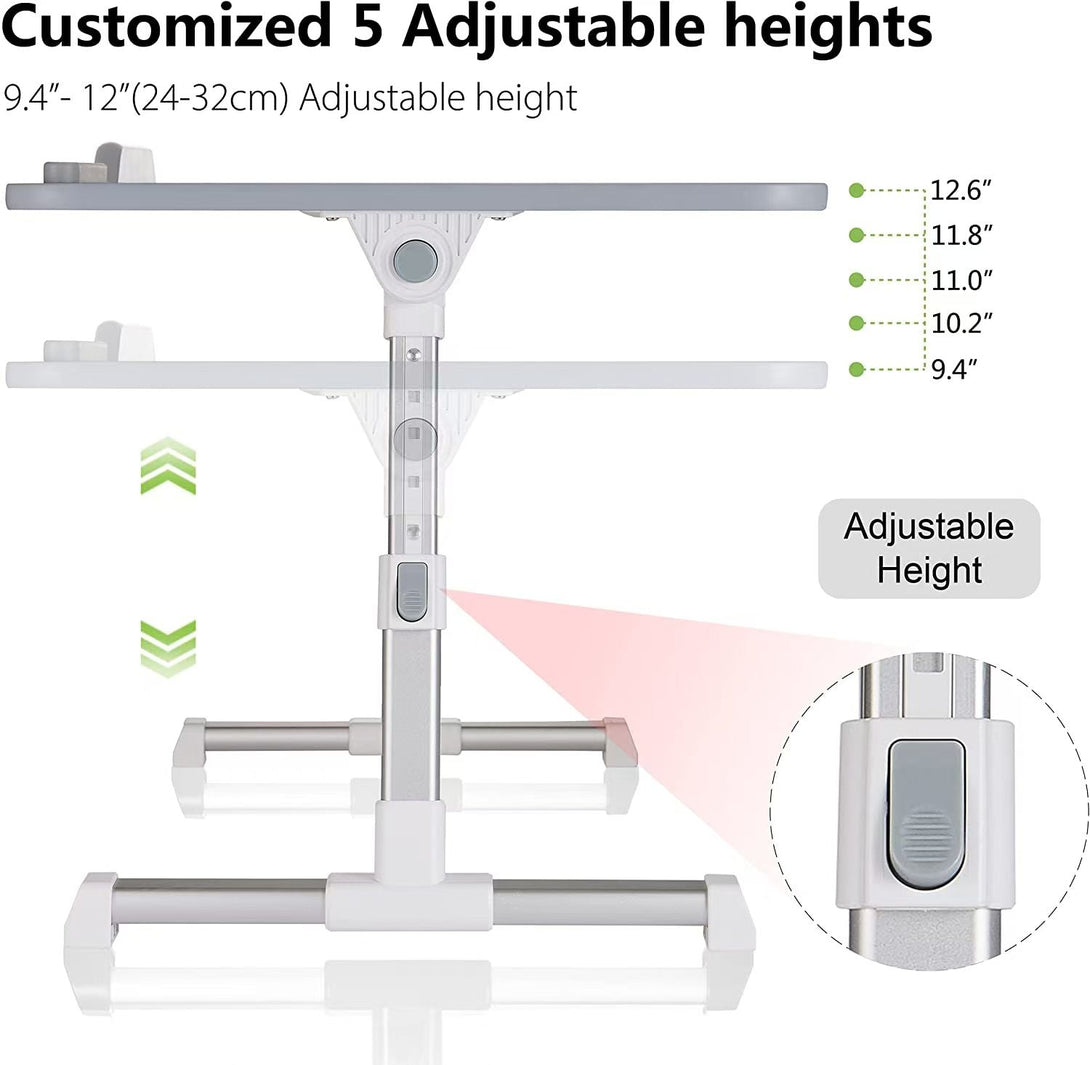 iDock Folding Multi - angle Adjustable Foldable Portable MDF Wood Home Office Bed Computer Laptop Lap Tray Desk Table with Fan - iDock Laptopstand