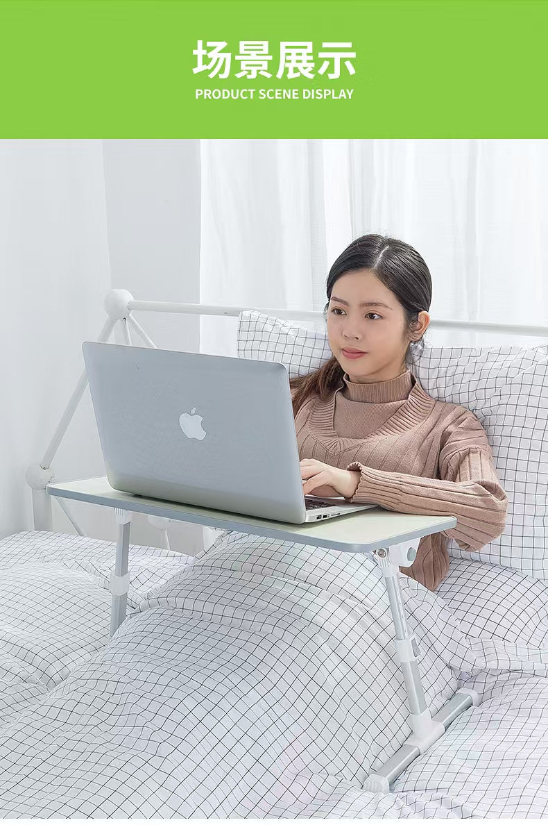 iDock Folding Multi - angle Adjustable Foldable Portable MDF Wood Home Office Bed Computer Laptop Lap Tray Desk Table with Fan - iDock Laptopstand
