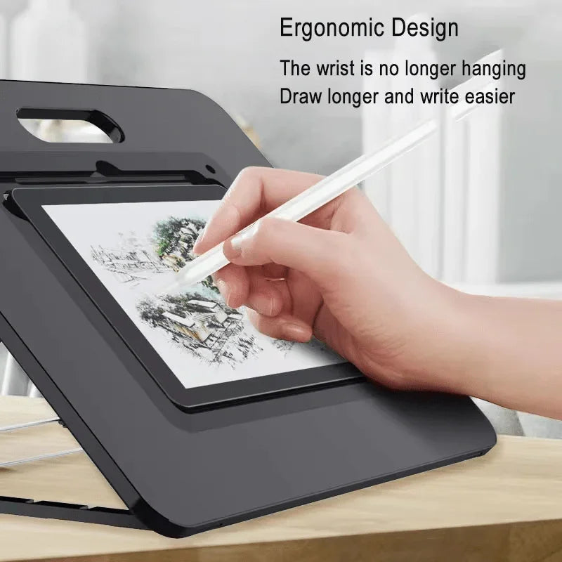 iDock Folding Plastic Drawing iPad Holder Multi - Angle Adjustable Portable Tablet Desktop Stand For iPad - iDock Laptopstand