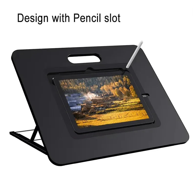 iDock Folding Plastic Drawing iPad Holder Multi - Angle Adjustable Portable Tablet Desktop Stand For iPad - iDock Laptopstand