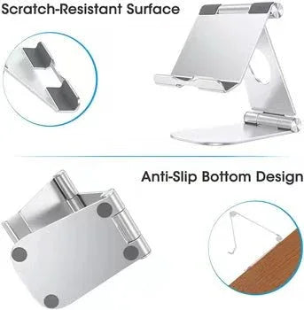 iDock Fully Foldable Adjustable Desktop Aluminum iPad Stand Tablet Holder Stand Compatible with New iPad - iDock Laptopstand