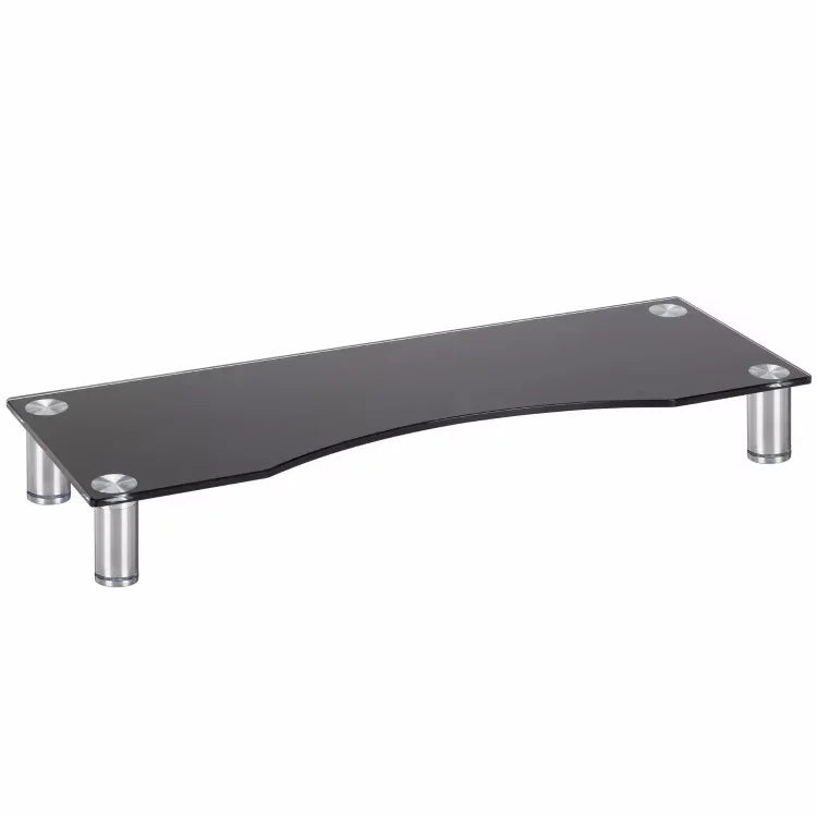 iDock Glass Monitor Stand Adjustable Height Multiple Screen Riser for PC Monitors Computers and Laptops - iDock Laptopstand