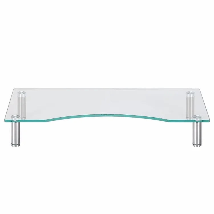 iDock Glass Monitor Stand Adjustable Height Multiple Screen Riser for PC Monitors Computers and Laptops - iDock Laptopstand