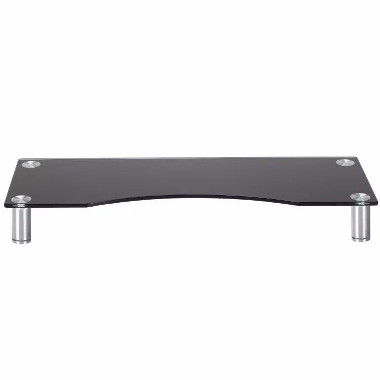 iDock Glass Monitor Stand Adjustable Height Multiple Screen Riser for PC Monitors Computers and Laptops - iDock Laptopstand