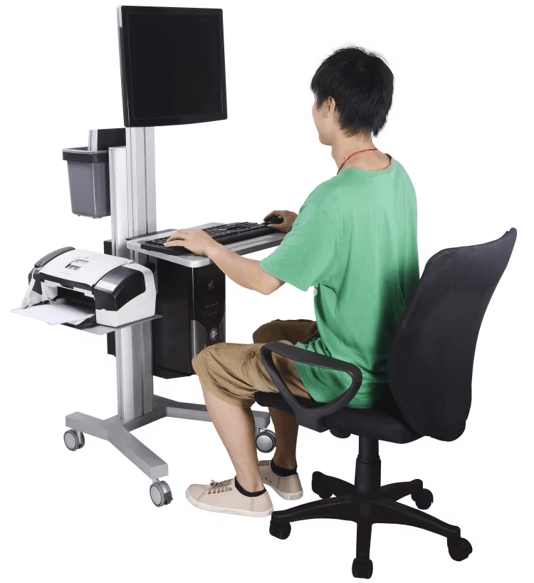 iDock Height Adjustable Computer Standing Desk Table Workstation Computer Mobile Cart - iDock Laptopstand