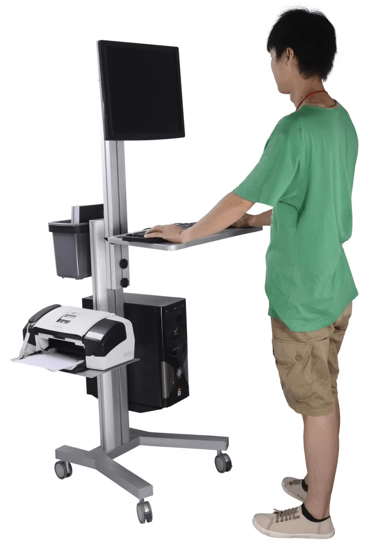 iDock Height Adjustable Computer Standing Desk Table Workstation Computer Mobile Cart - iDock Laptopstand