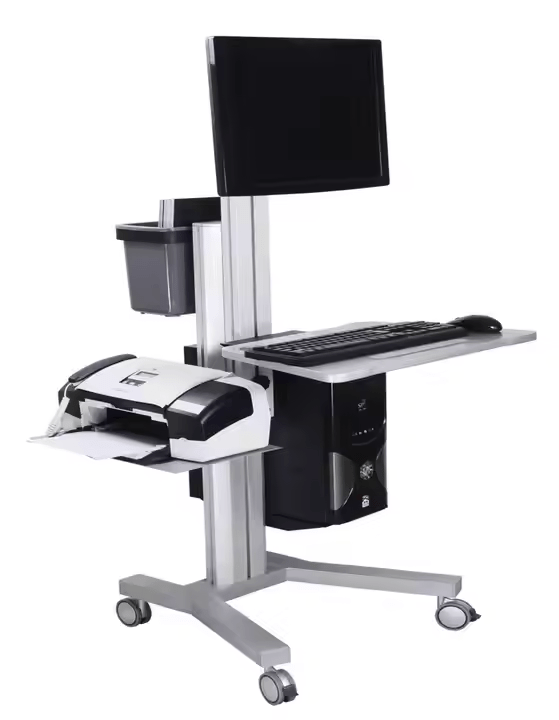 iDock Height Adjustable Computer Standing Desk Table Workstation Computer Mobile Cart - iDock Laptopstand