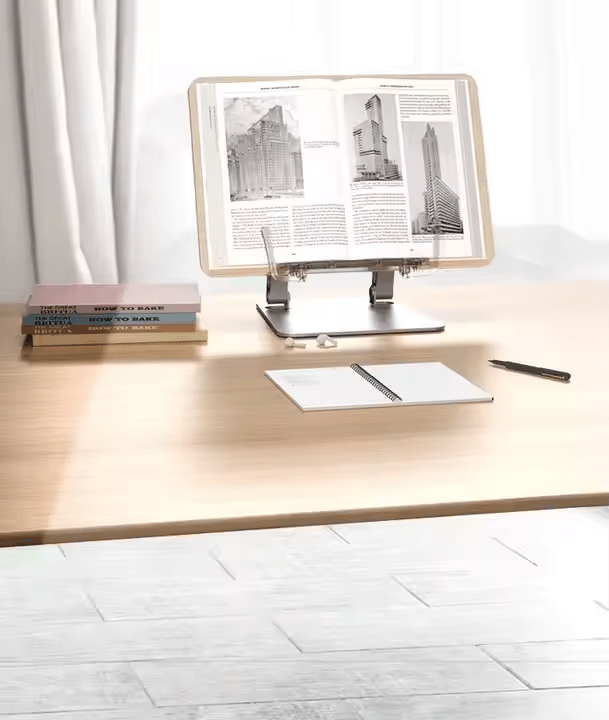 iDock Height Angle Adjustable Book Holder Stand For Kids And Adults Folding Book Stand Reading Stand For Books - iDock Laptopstand