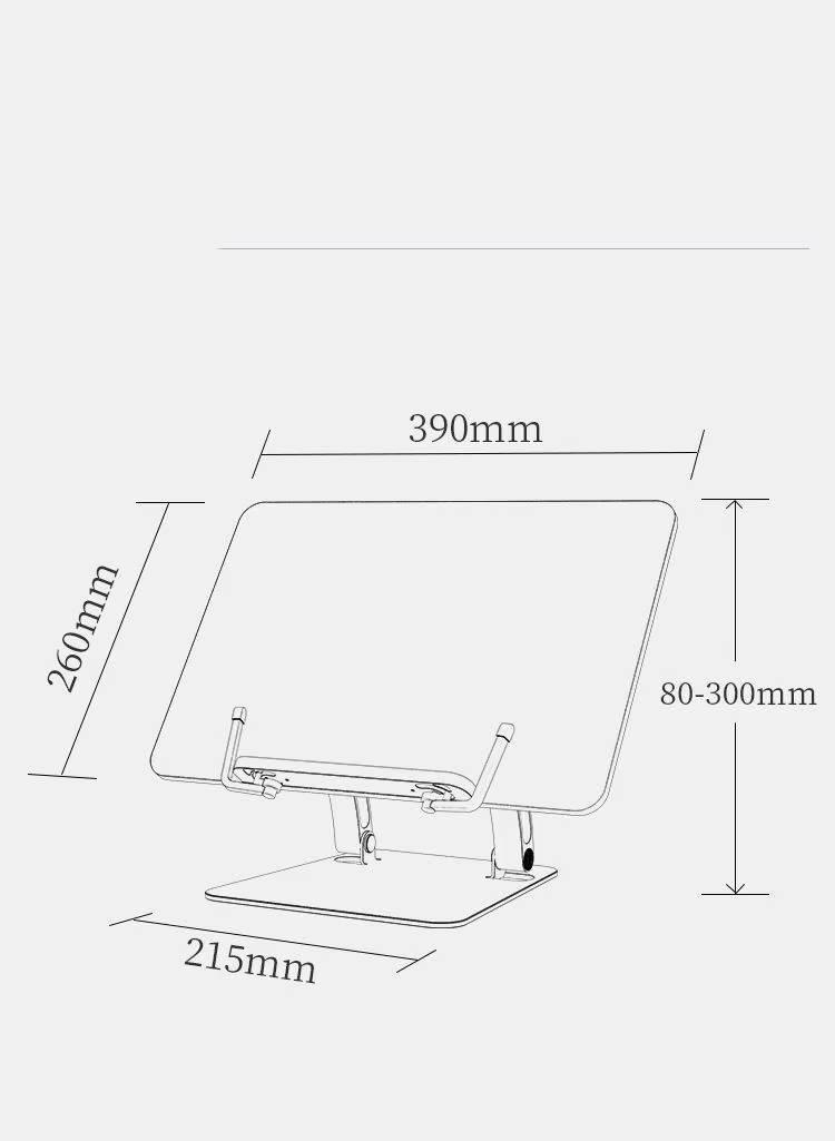 iDock Height Angle Adjustable Book Holder Stand For Kids And Adults Folding Book Stand Reading Stand For Books - iDock Laptopstand