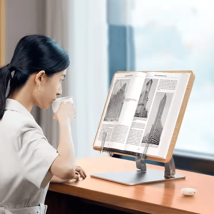 iDock Height Angle Adjustable Book Holder Stand For Kids And Adults Folding Book Stand Reading Stand For Books - iDock Laptopstand