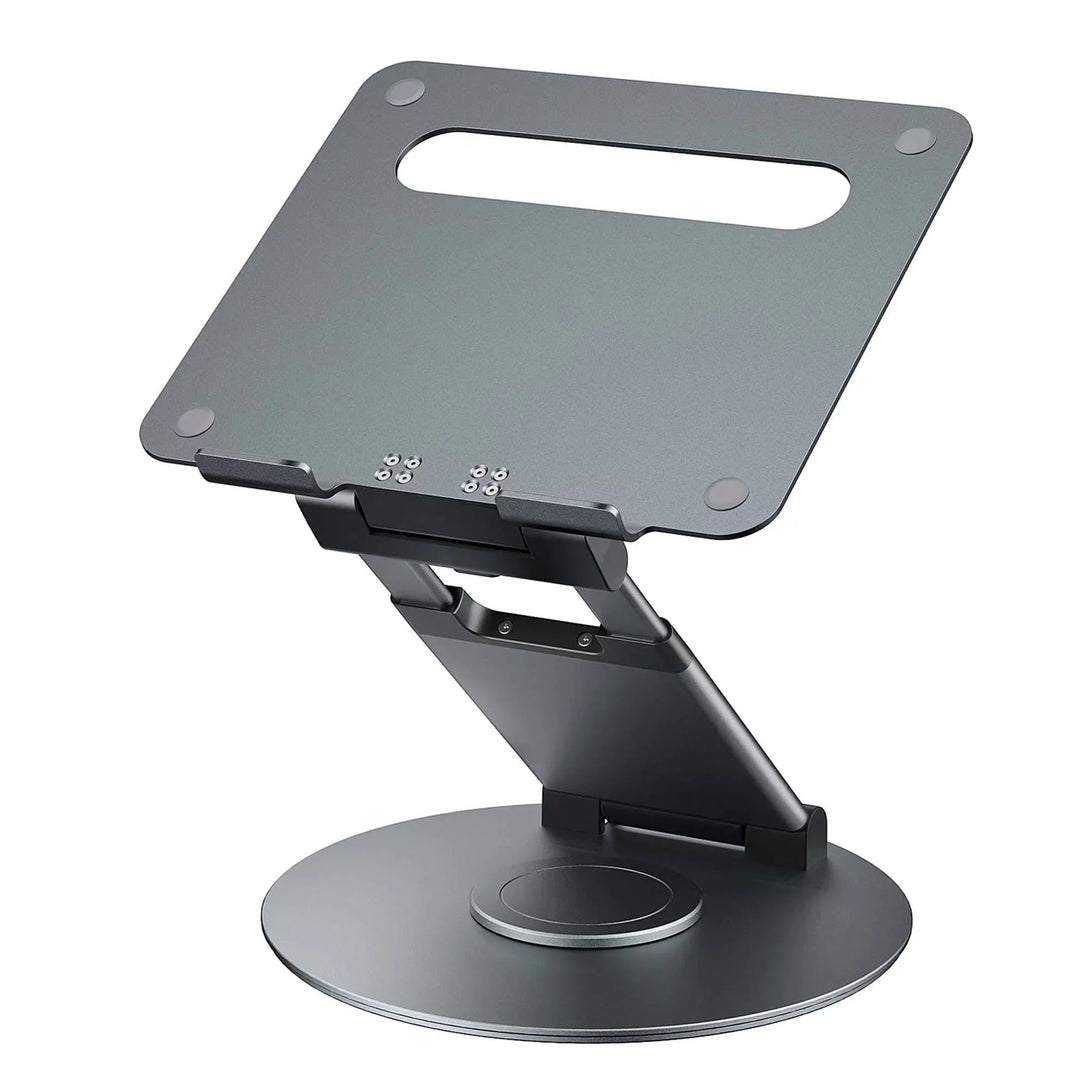 iDock Height Angle Adjustable Ergonomic Desk Sit to Stand pull out design aluminum 360 rotating laptop stand - iDock Laptopstand