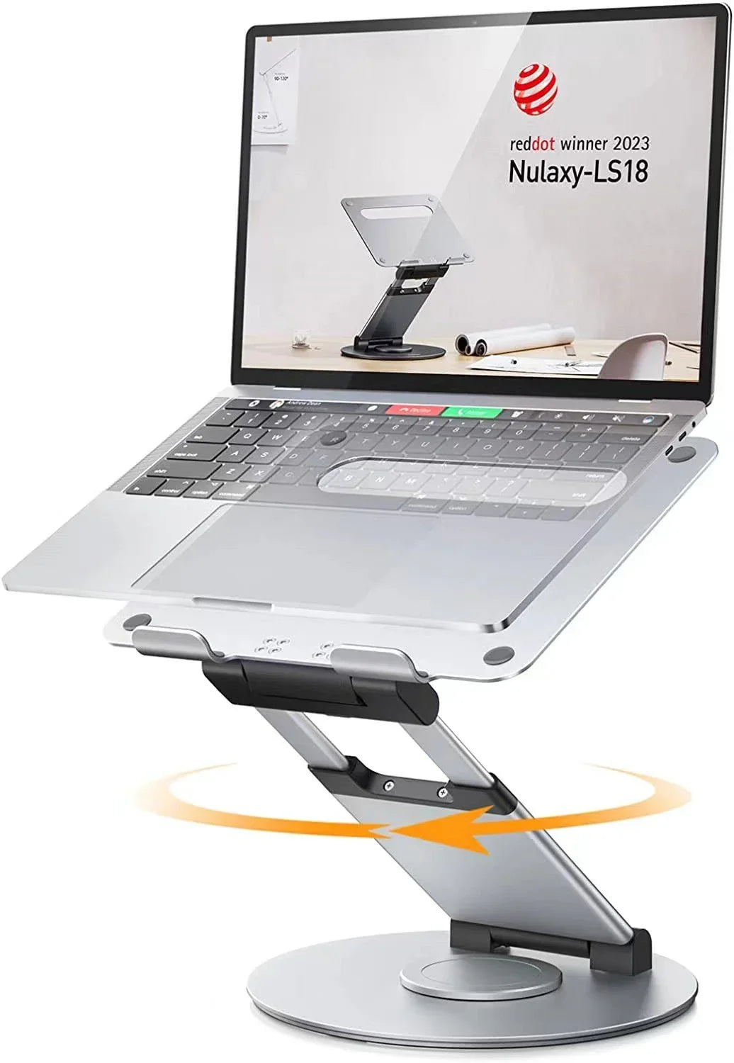 iDock Height Angle Adjustable Ergonomic Desk Sit to Stand pull out design aluminum 360 rotating laptop stand - iDock Laptopstand