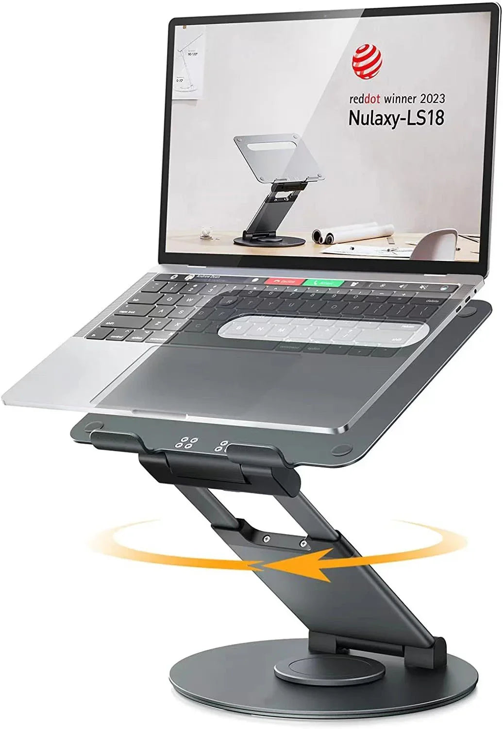 iDock Height Angle Adjustable Ergonomic Desk Sit to Stand pull out design aluminum 360 rotating laptop stand - iDock Laptopstand