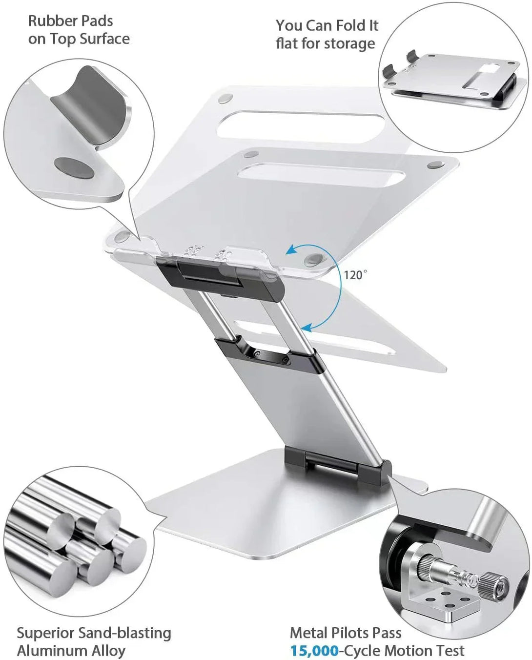 iDock Height Angle Adjustable Ergonomic Sit to Stand Laptop Holder Convertor Aluminum Laptop Stand - iDock Laptopstand