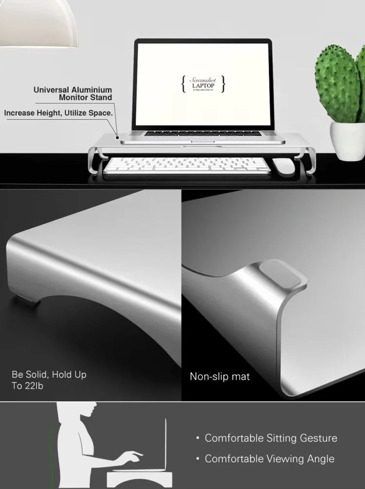 iDock High Quality Ergonomic Aluminum Laptop Computer Desk Monitor Stand - iDock Laptopstand