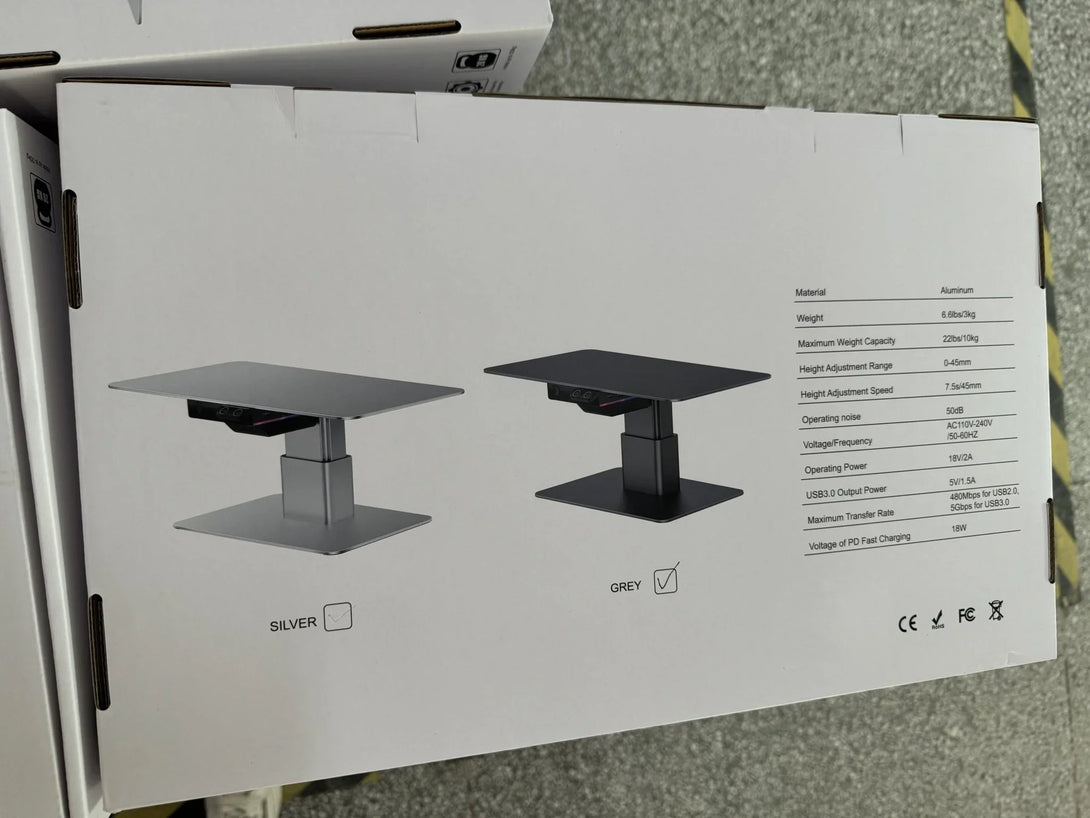 iDock Home Office Desktop Adjustable Gaming Lights Computer LED Monitor Riser Stand with USB HUB - iDock Laptopstand