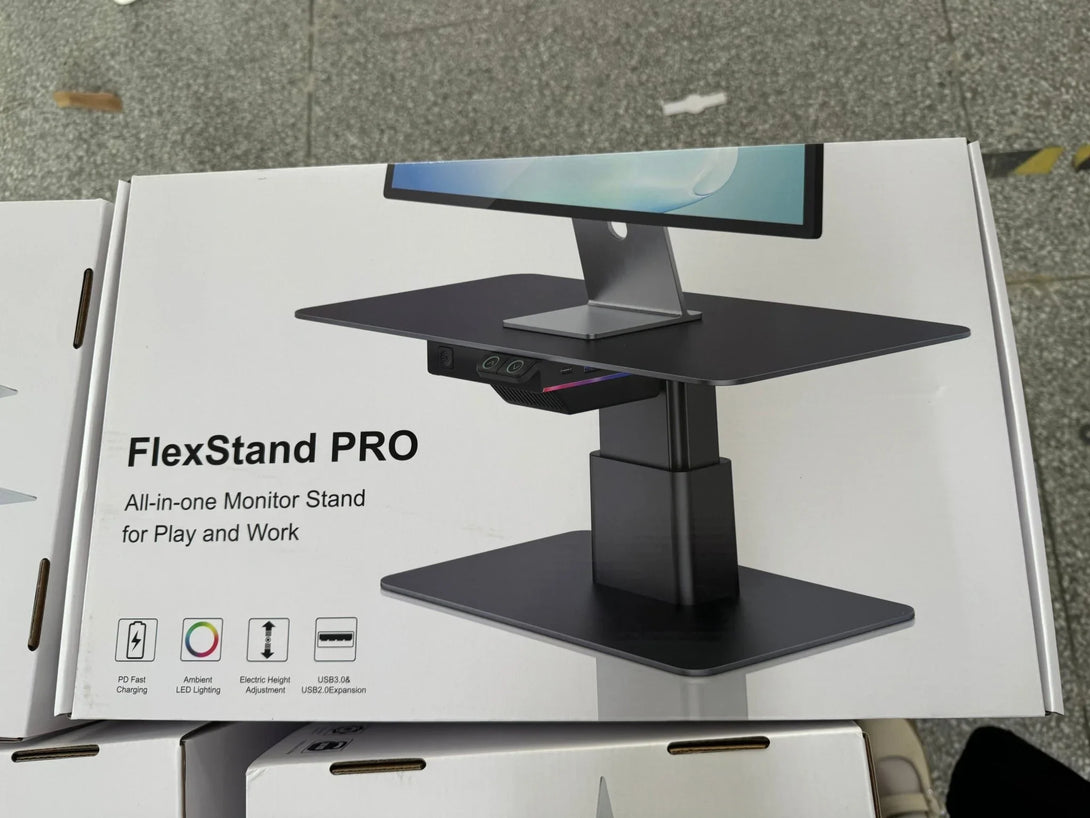 iDock Home Office Desktop Adjustable Gaming Lights Computer LED Monitor Riser Stand with USB HUB - iDock Laptopstand