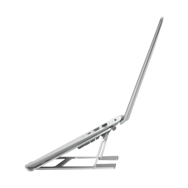 iDock Hot Sell Ergonomic Ventilated Aluminum 6 Level Adjustable Portable Laptop Riser Stand - iDock Laptopstand