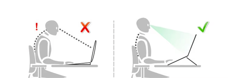 iDock Hot Sell Ergonomic Ventilated Aluminum 6 Level Adjustable Portable Laptop Riser Stand - iDock Laptopstand