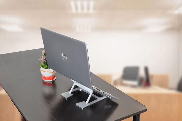 iDock Hot Sell Ergonomic Ventilated Aluminum 6 Level Adjustable Portable Laptop Riser Stand - iDock Laptopstand