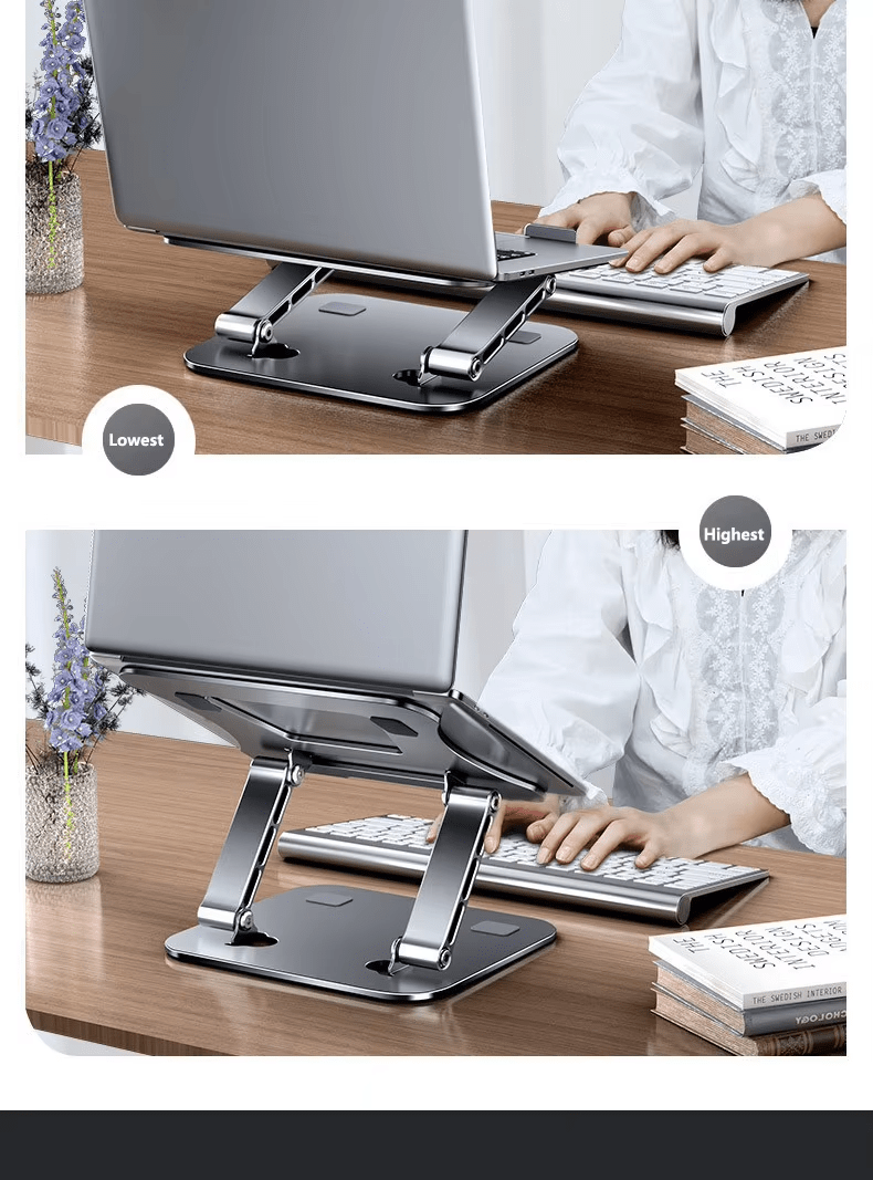 iDock Hot Selling Portable Folding Height Adjustable Aluminum Desktop Laptop Stand Holder - iDock Laptopstand