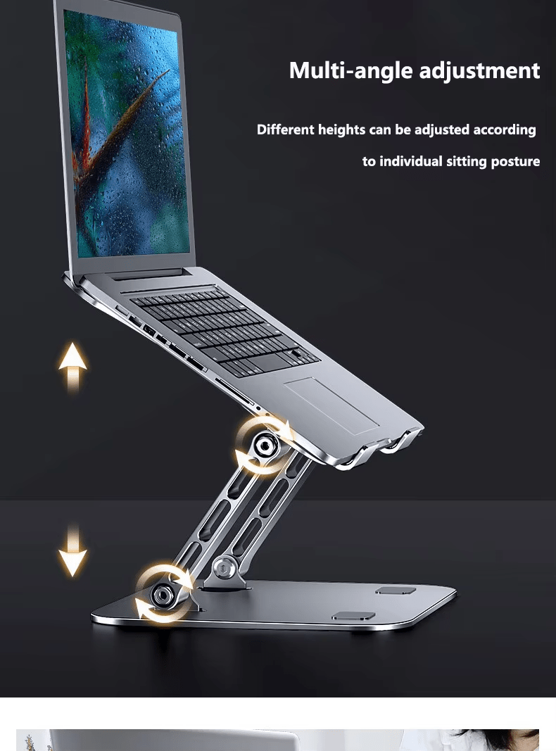 iDock Hot Selling Portable Folding Height Adjustable Aluminum Desktop Laptop Stand Holder - iDock Laptopstand